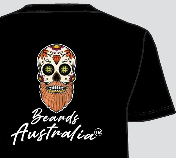 Beards Australia Organic Cotton Candy Skull Teeshirt image 4