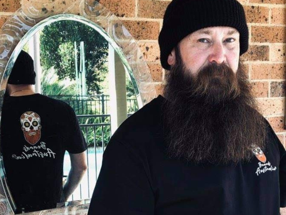 Beards Australia Organic Cotton Candy Skull Teeshirt image 2
