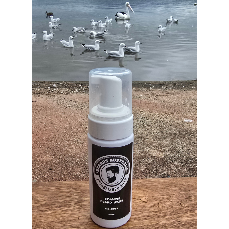 Foaming Beard Wash Shampoo Beards Australia Wood Sage Ocean image 1