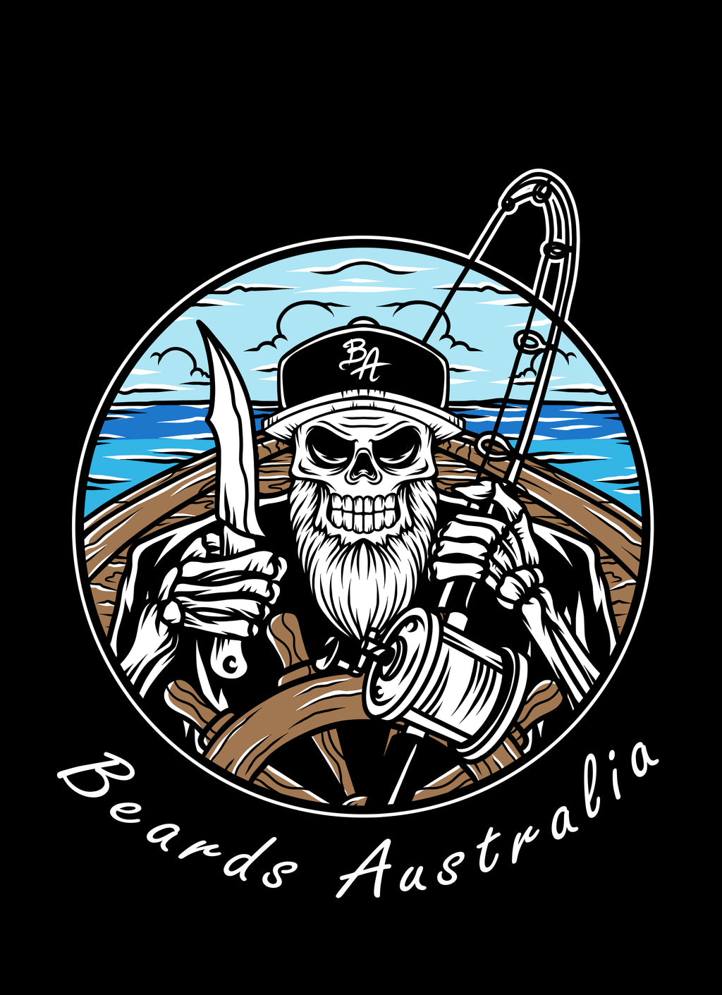 Beards Australia Fishing T-Shirt