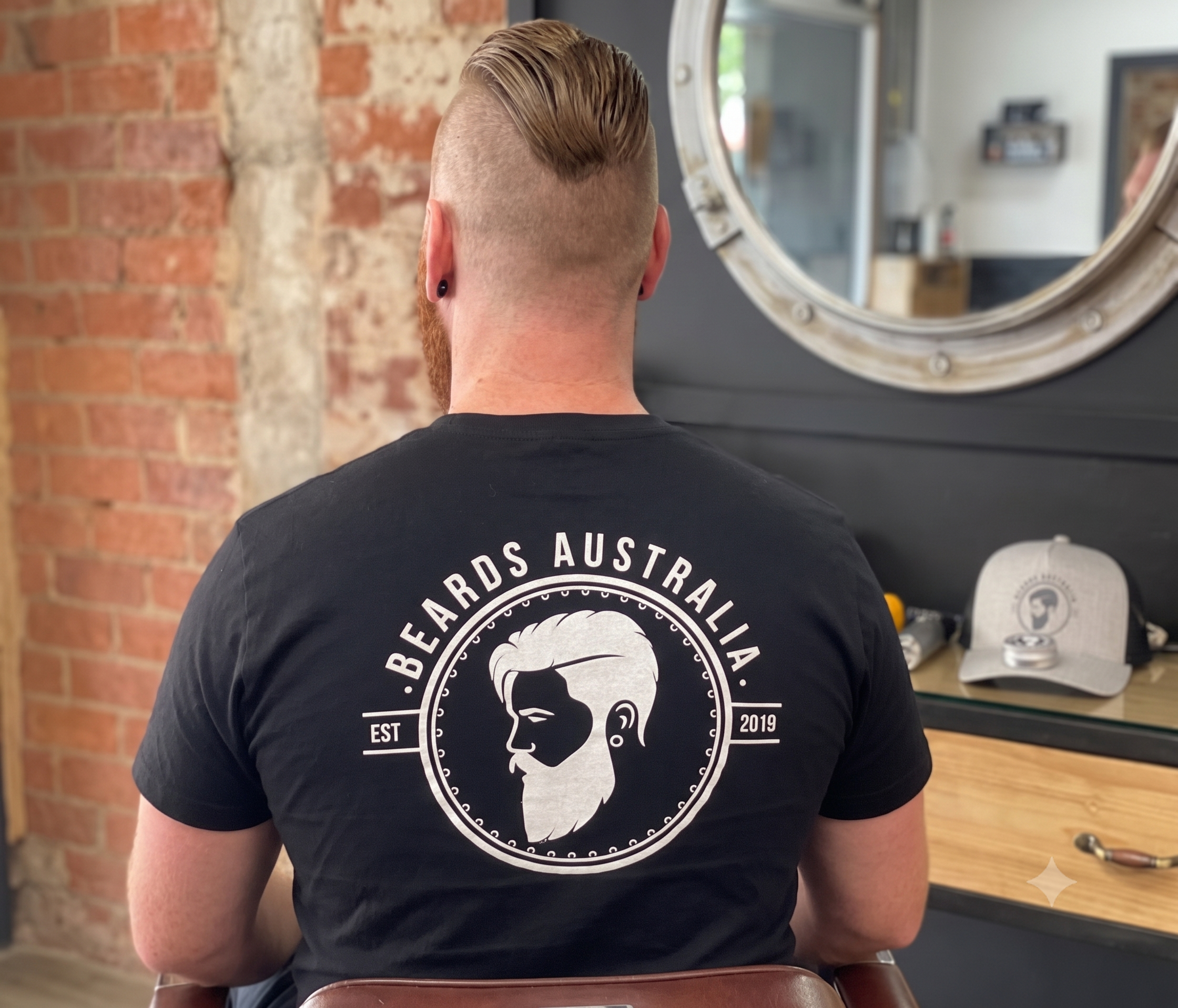Beards Australia Organic Black Teeshirt