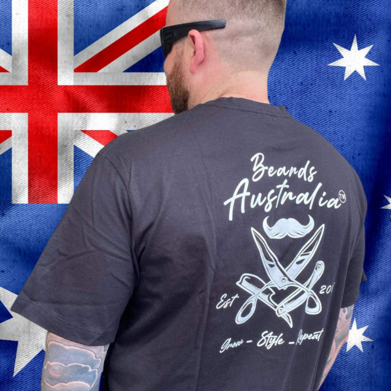 Beards Australia Organic Cotton Barber Teeshirt image 0
