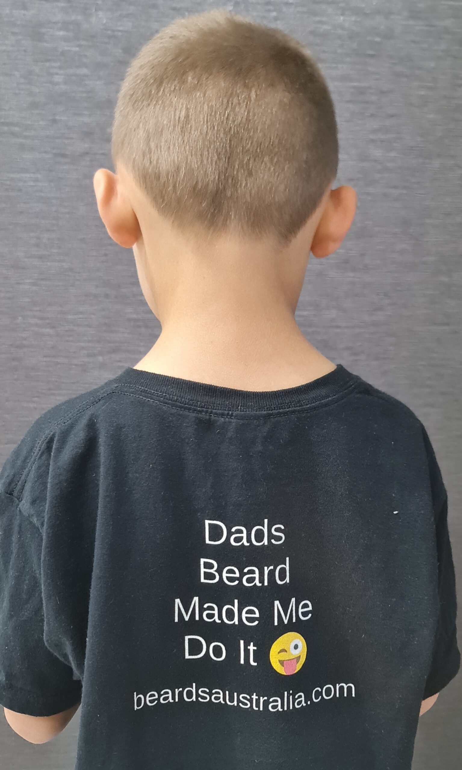 Dads Beard Made Me Do It Black Teeshirt - Kids image 2