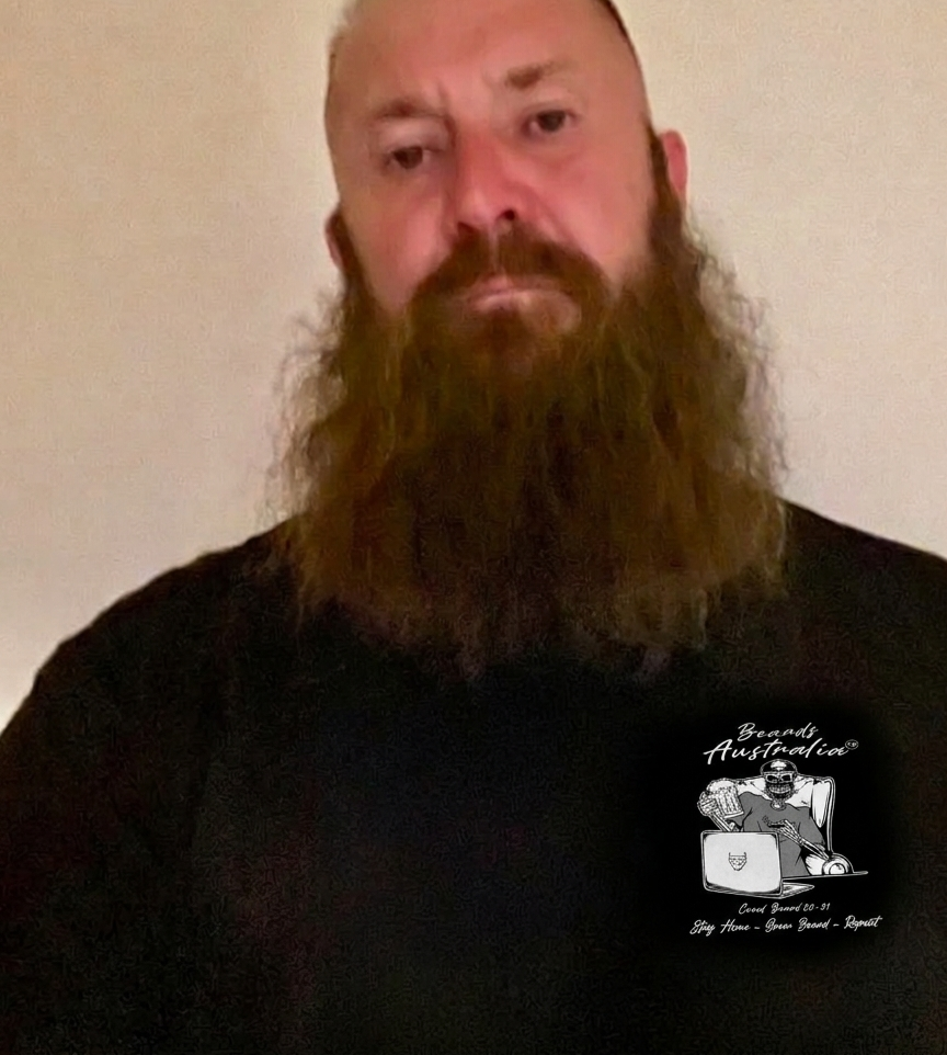 Beards Australia Organic Black Cotton Covid T-Shirt