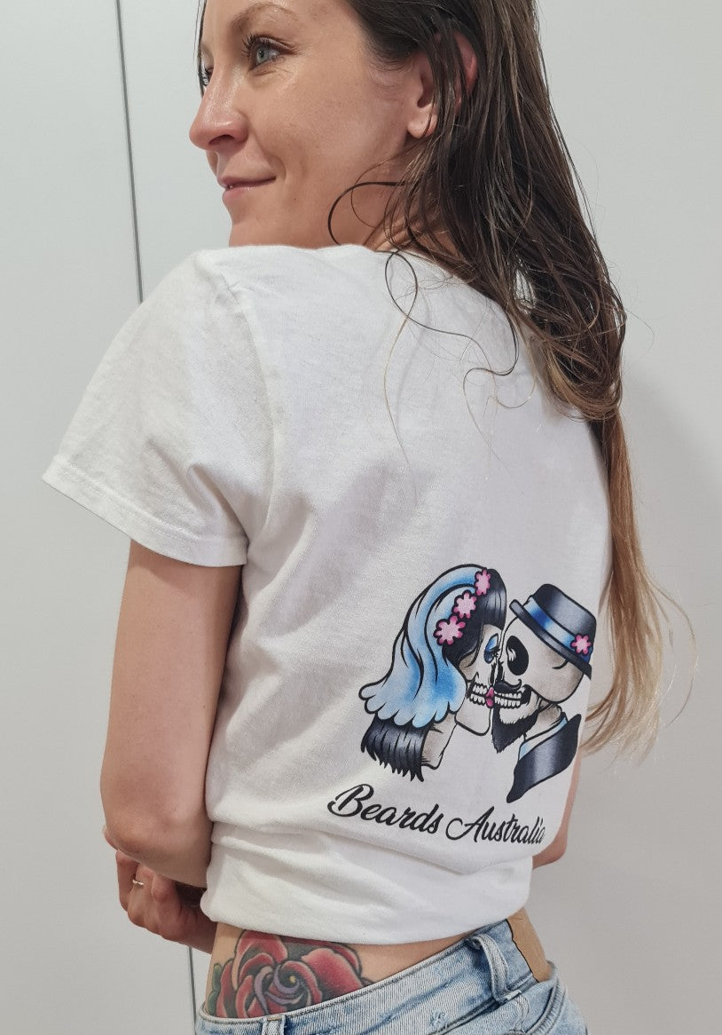 Beards Australia White Ladies T-Shirt image 2