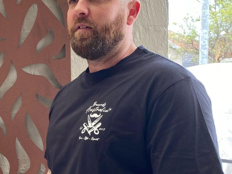 Beards Australia Organic Cotton Barber Teeshirt image 1
