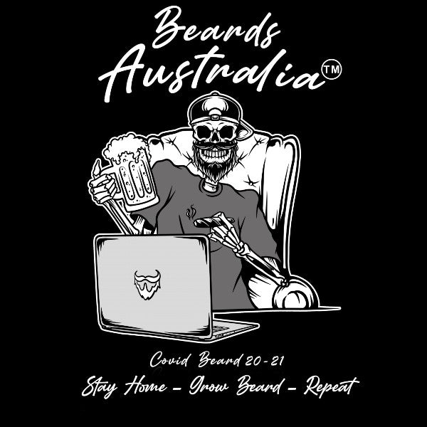 Beards Australia Organic Black Cotton Covid Teeshirt image 1