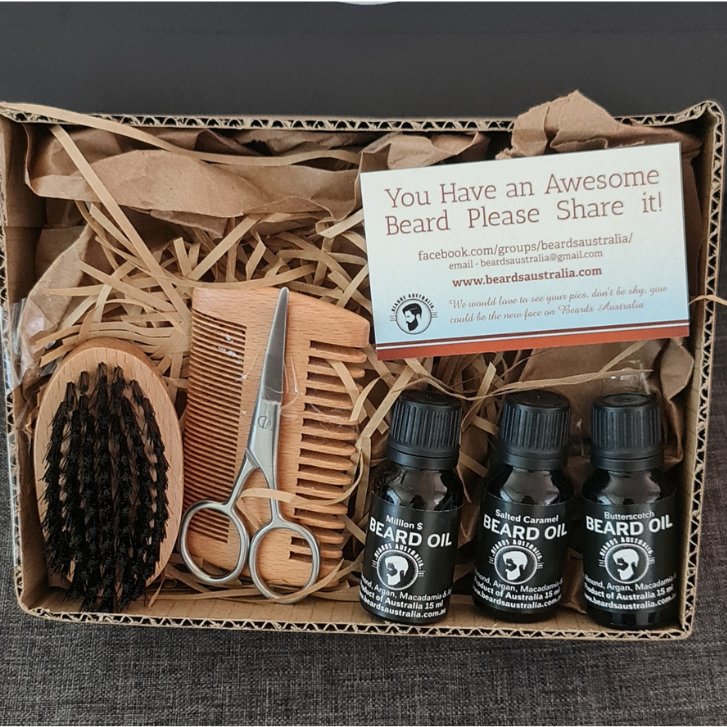 Beard Oil and Grooming Kit Beards Australia Gift Pack image 0