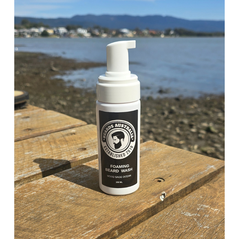 Foaming Beard Wash Shampoo Beards Australia Wood Sage Ocean image 0