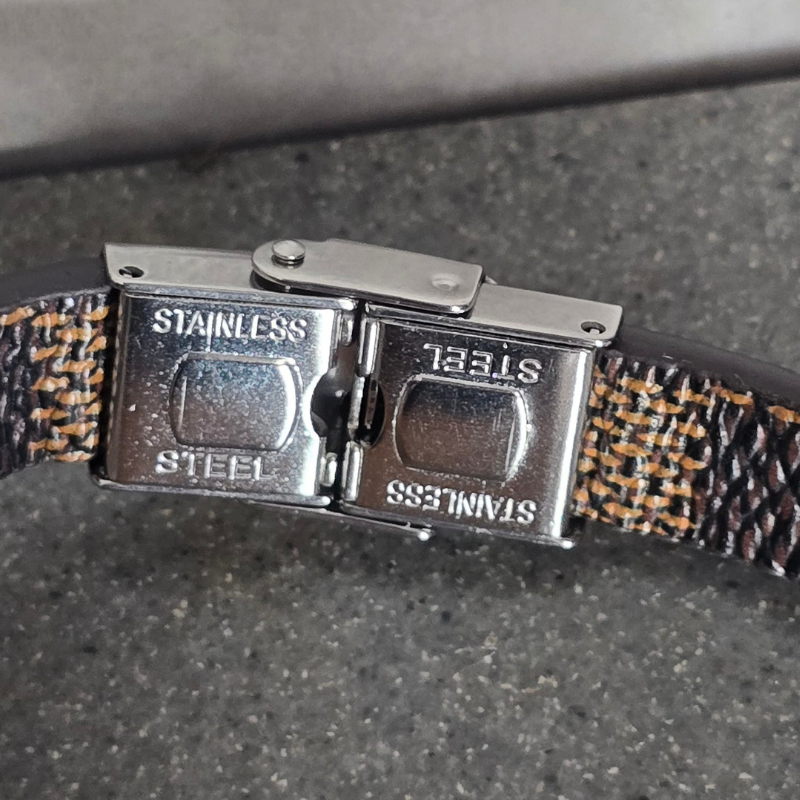 Men's Brown Leather Look Tree Of Life Bracelet image 3
