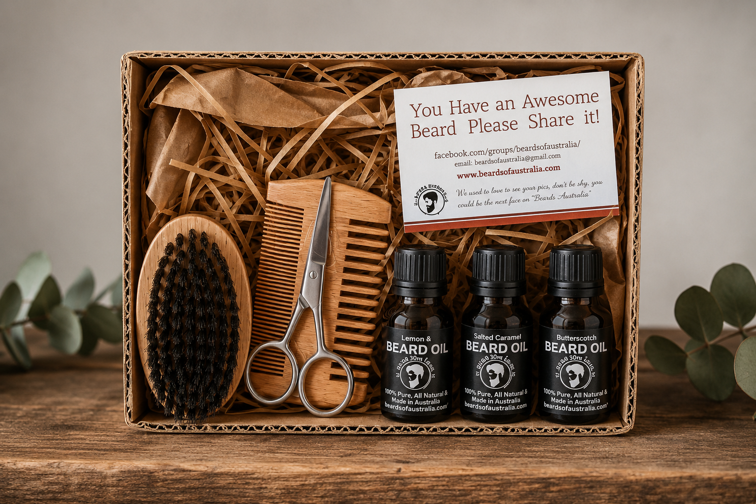Beard Oil and Grooming Kit Beards Australia Gift Pack