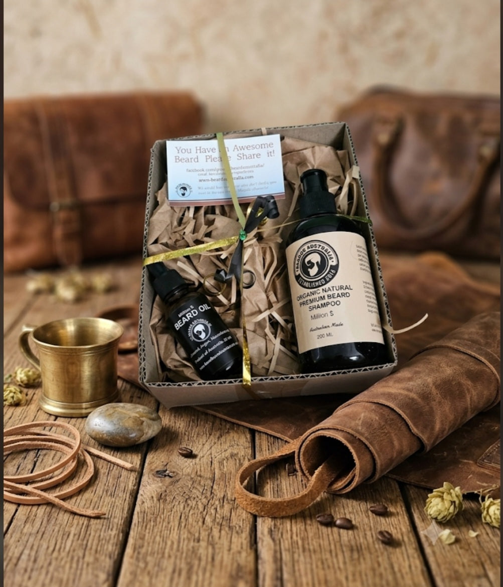 Beard Care Package Gift Box - Great Gift Idea for Bearded Men